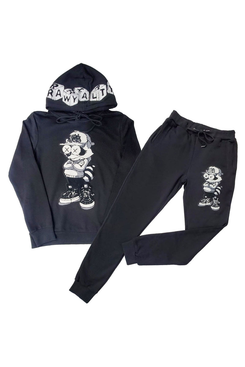 Men Cash Addicted Chenille Hoodie and Joggers Set