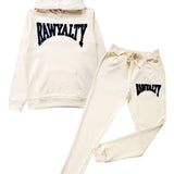 Men Rawyalty Black Chenille Hoodie and Joggers Set