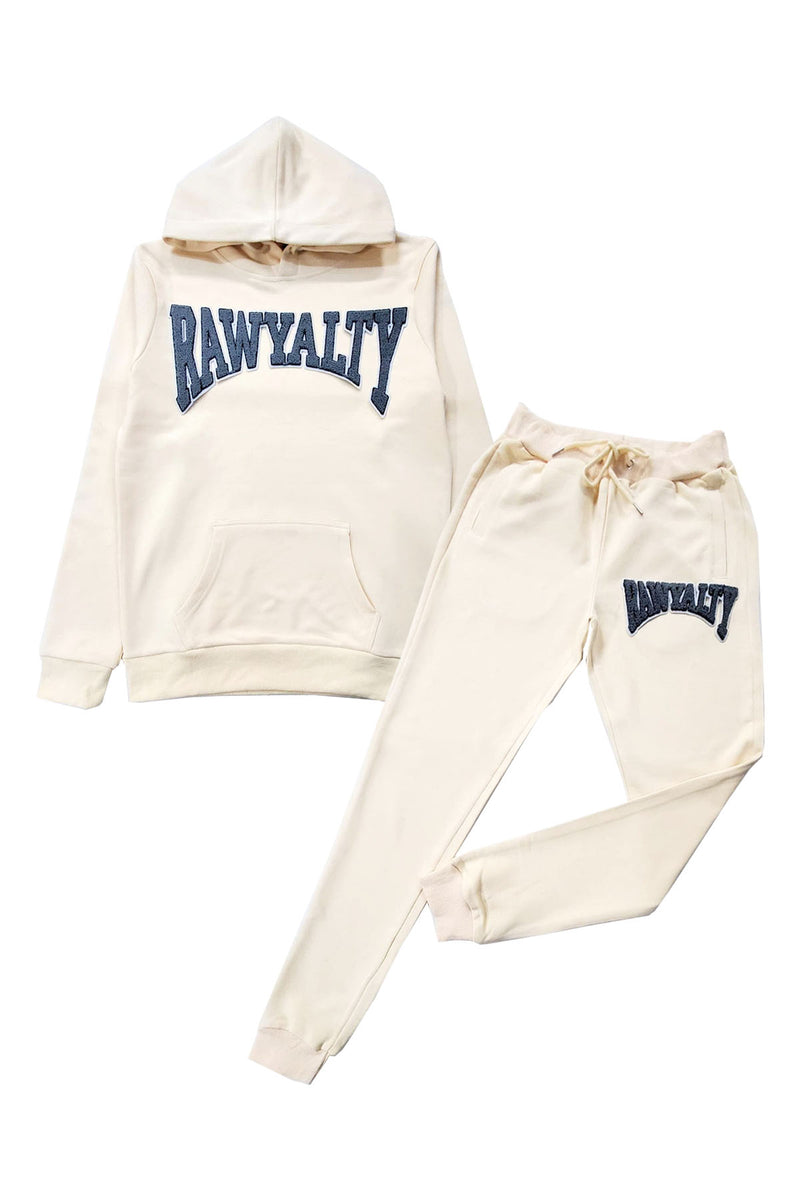 Men Rawyalty Grey Chenille Hoodie and Joggers Set