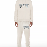 Men Rawyalty White Chenille Hoodie and Joggers Set