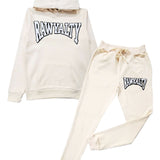 Men Rawyalty White Chenille Hoodie and Joggers Set