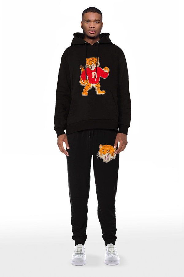 Men Rawyalty Tiger Chenille Hoodie and Joggers Set