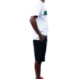 Men 004 RAWYALTY Green 3D Embroidery T-Shirt and Cotton Shorts Set