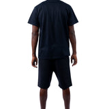 Men 004 RAWYALTY Red 3D Embroidery T-Shirt and Cotton Shorts Set