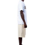 Men 004 RAWYALTY White 3D Embroidery T-Shirt and Cotton Shorts Set