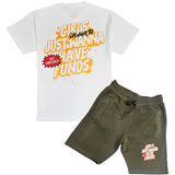 Men Funds T-Shirt and Cotton Shorts Set