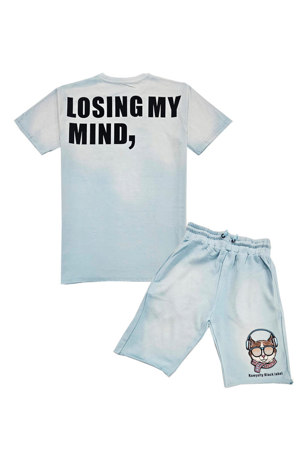 Men Losing My Mind T-Shirt and Cotton Shorts Set