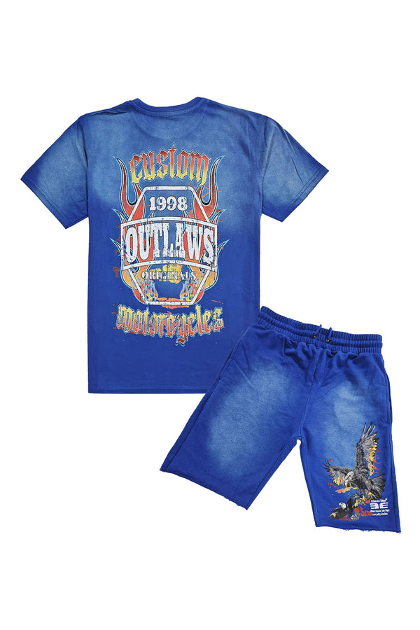 Men Outlaws T-Shirt and Cotton Shorts Set