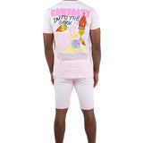 Men Rawyalty Into The Dark T-Shirt and Cotton Shorts Set