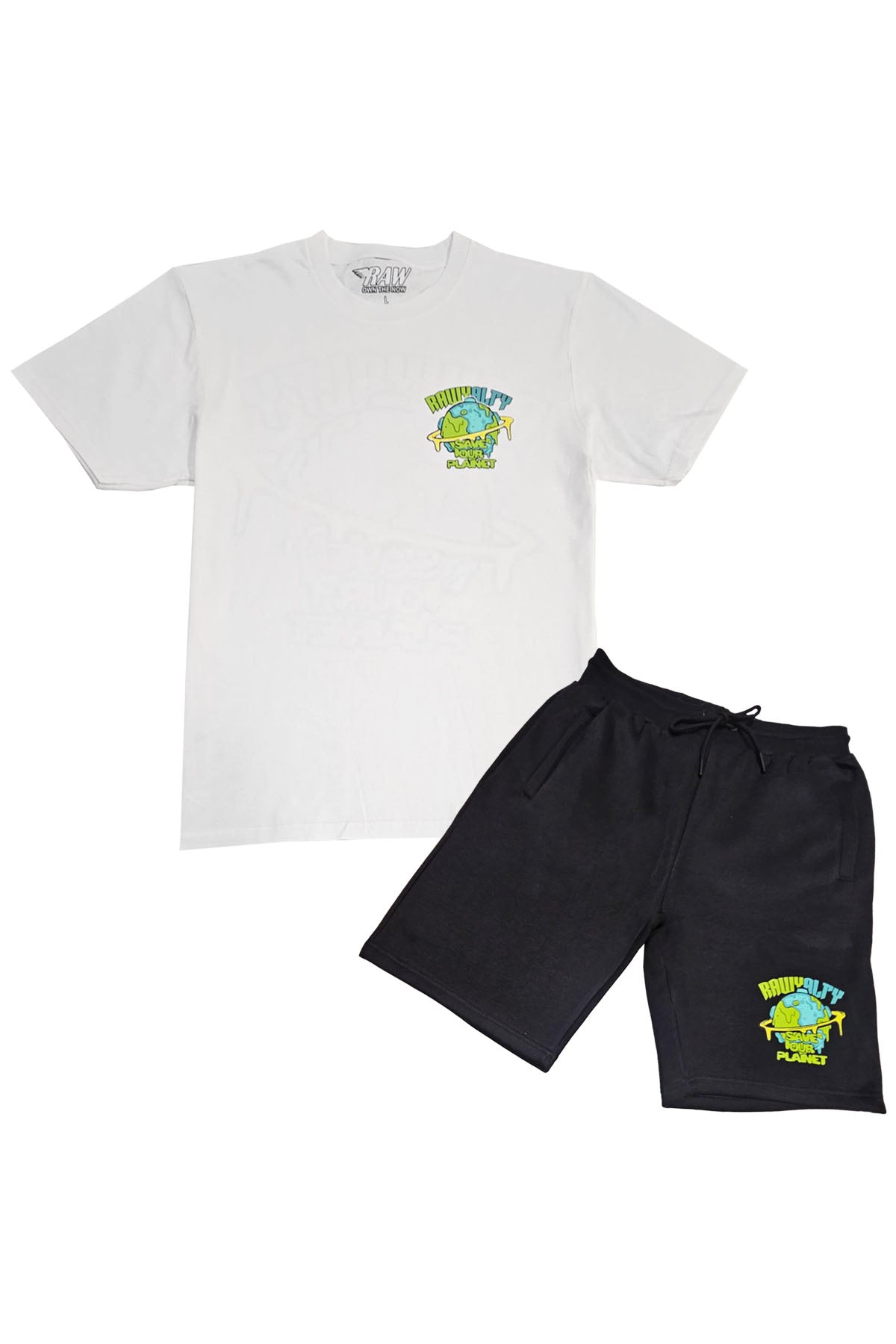 Men Save Our Planet T-Shirt and Cotton Shorts Set