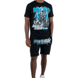 Men The Mad Scientist T-Shirt and Cotton Shorts Set