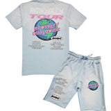 Men Worldwide T-Shirt and Cotton Shorts Set