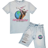 Men Worldwide T-Shirt and Cotton Shorts Set