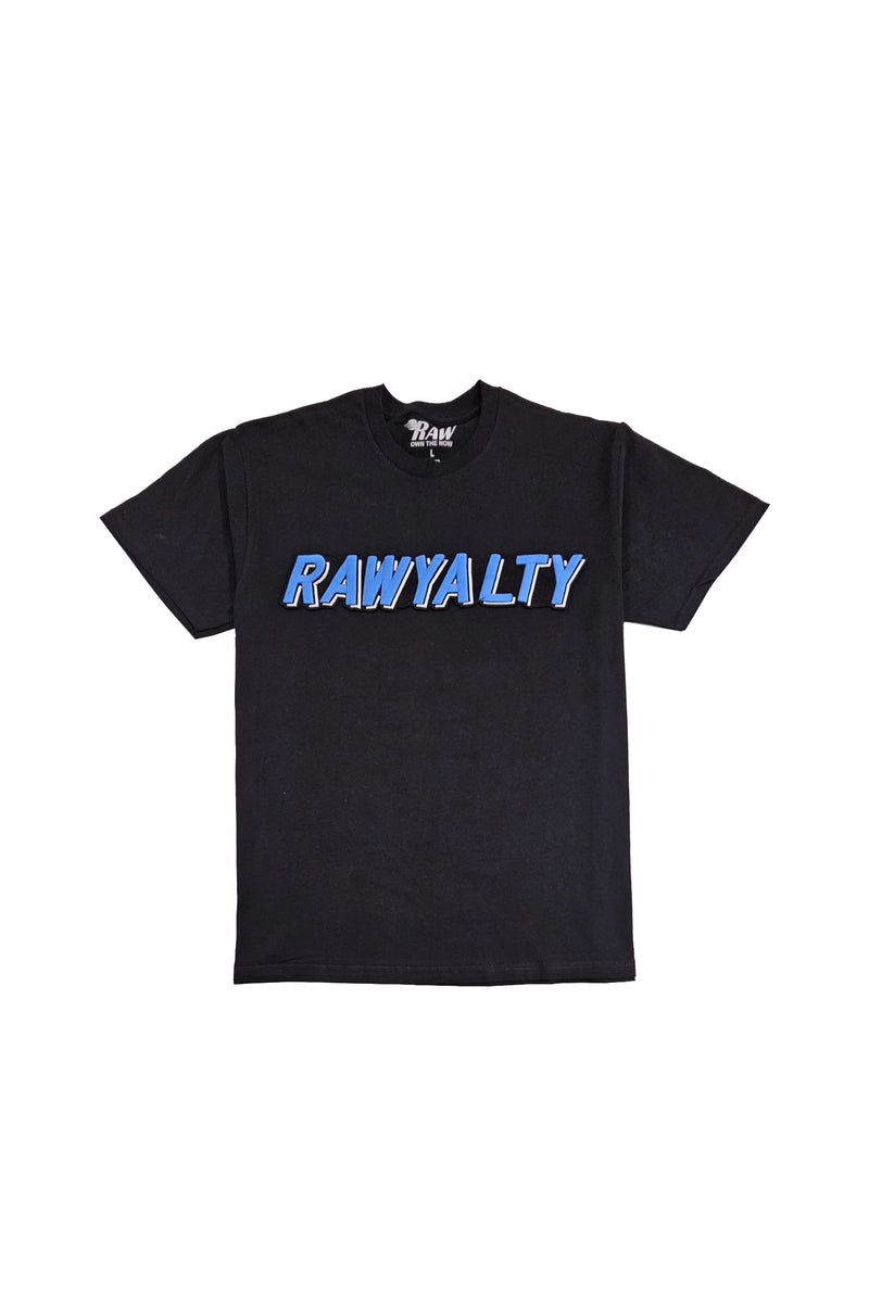 Men 004 RAWYALTY Carolina Blue 3D Embroidery T-Shirt