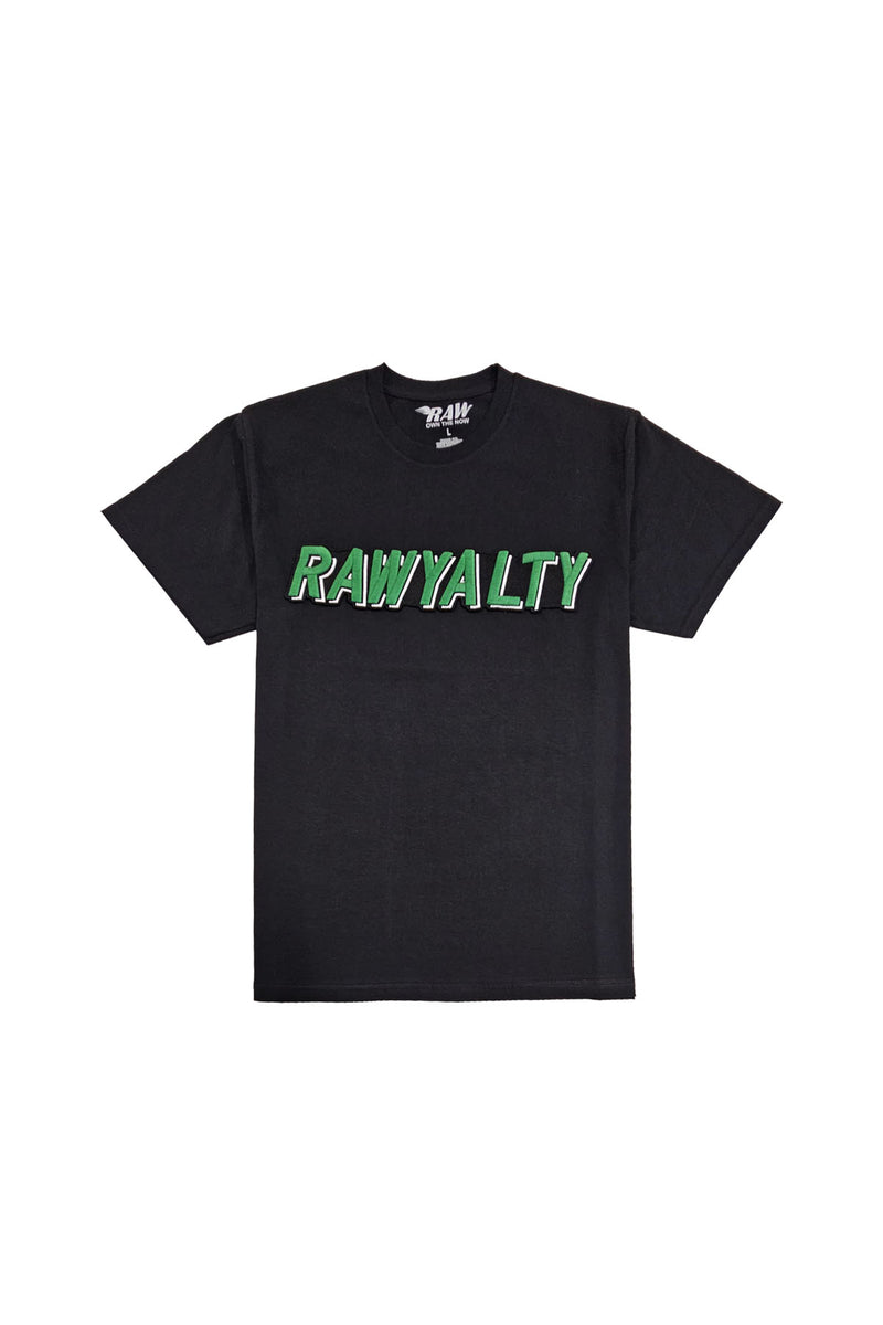 Men 004 RAWYALTY Green 3D Embroidery T-Shirt