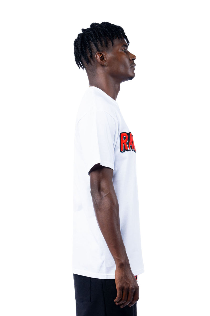 Men 004 RAWYALTY Red 3D Embroidery T-Shirt