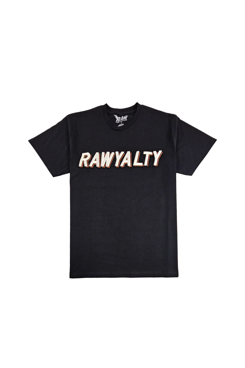 Men 004 RAWYALTY White 3D Embroidery T-Shirt