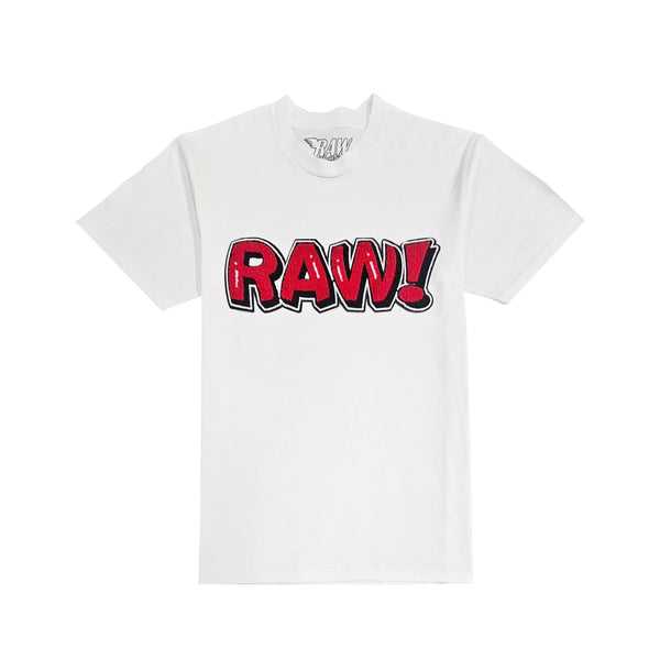 Men 006 RAW Bubble Red Chenille T-Shirt