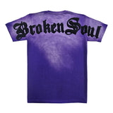 Men Broken Soul Black Chenille T-Shirt