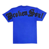 Men Broken Soul Black Chenille T-Shirt