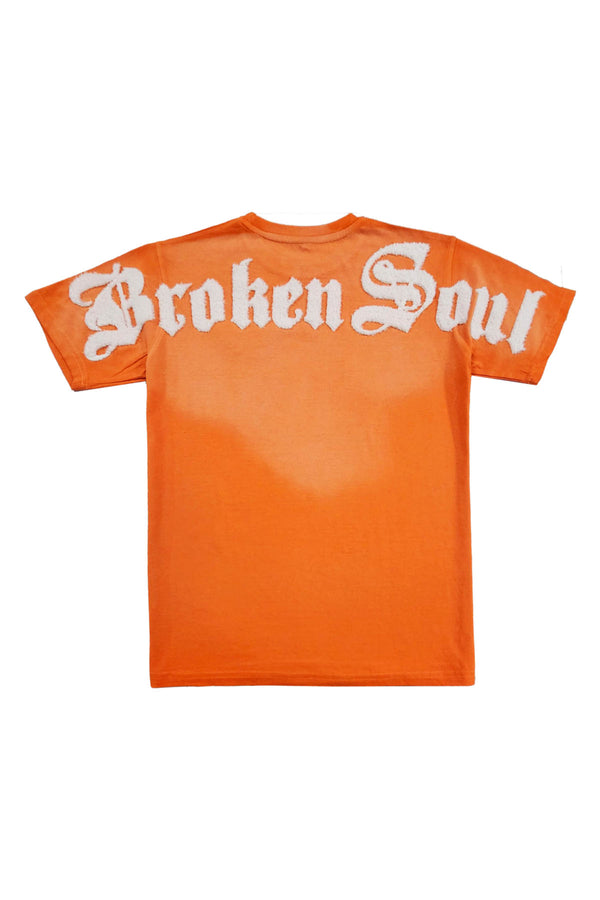 Men Broken Soul Cream Chenille T-Shirt