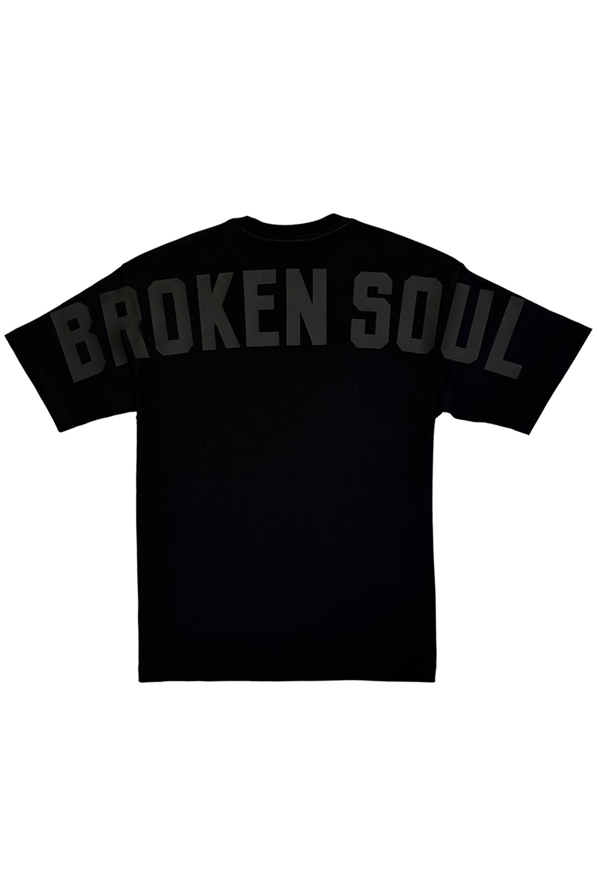 Men BROKEN SOUL BS1 Black Silicone T-Shirt