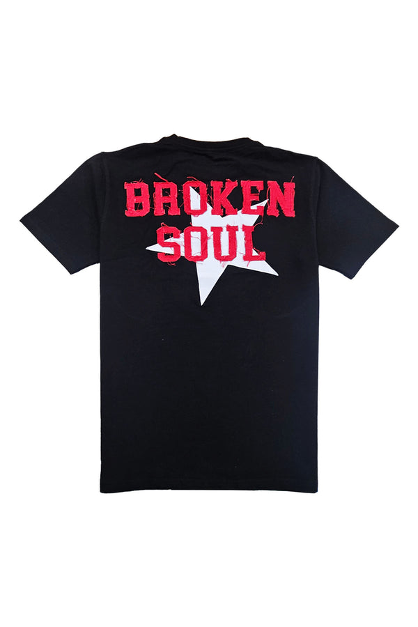 Men Broken Soul BS1 Embroidery T-Shirt