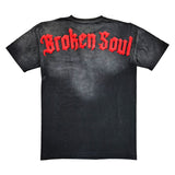 Men Broken Soul Try Me Chenille T-Shirt