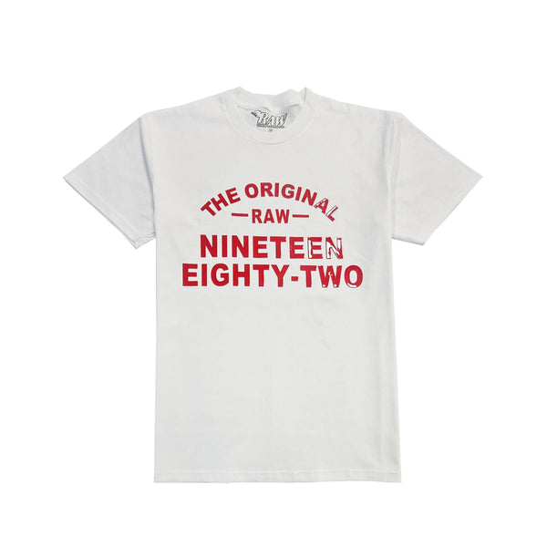 Men The Original -RAW- Red Silicone Crew Neck T-Shirt - Rawyalty Clothing