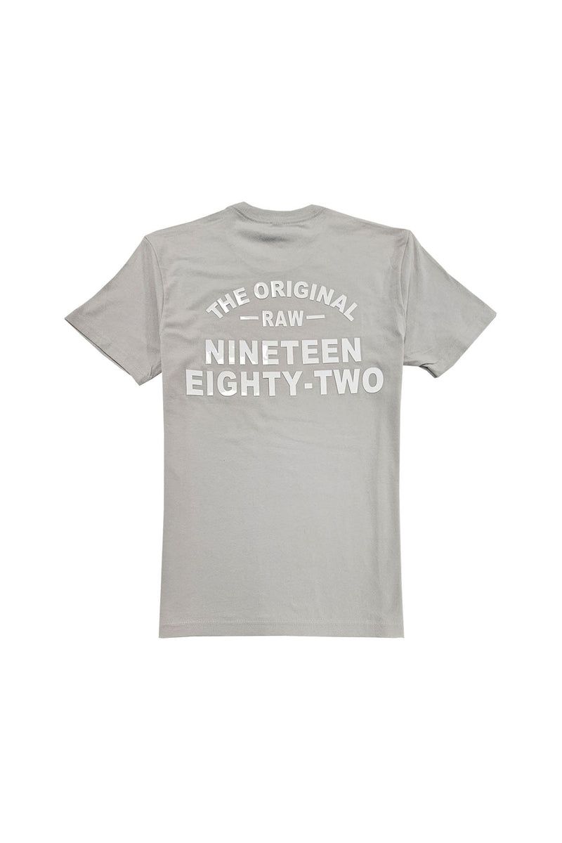Men The Original -RAW- White Silicone Crew Neck T-Shirt