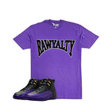 Men Rawyalty Black Chenille Crew Neck T-Shirts