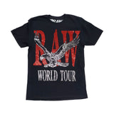 Men RAW World Tour Red Bling Crew Neck T-Shirt