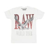 Men RAW World Tour Red Bling Crew Neck T-Shirt