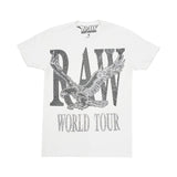 Men RAW World Tour Black Bling Crew Neck T-Shirts