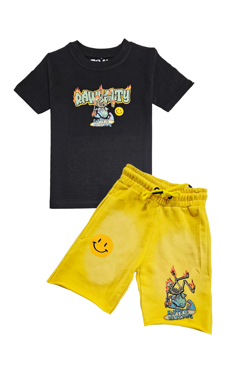 Kids Earth is Watching T-Shirt and Cotton Shorts Set