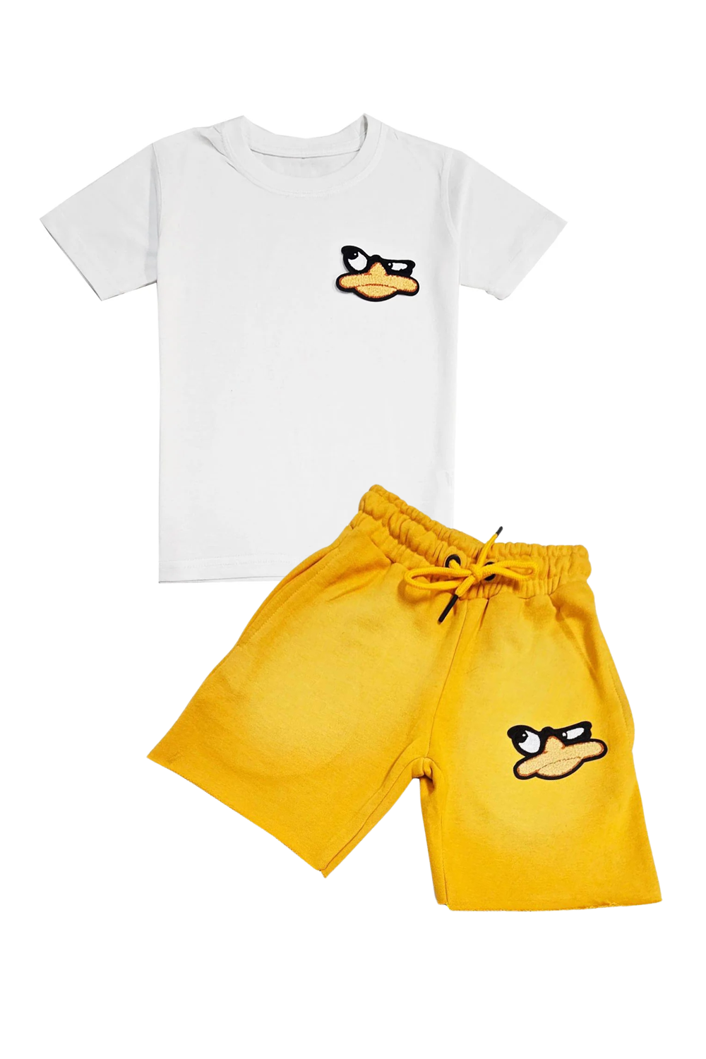 Kids Duck Chenille T-Shirt and Cotton Shorts Set