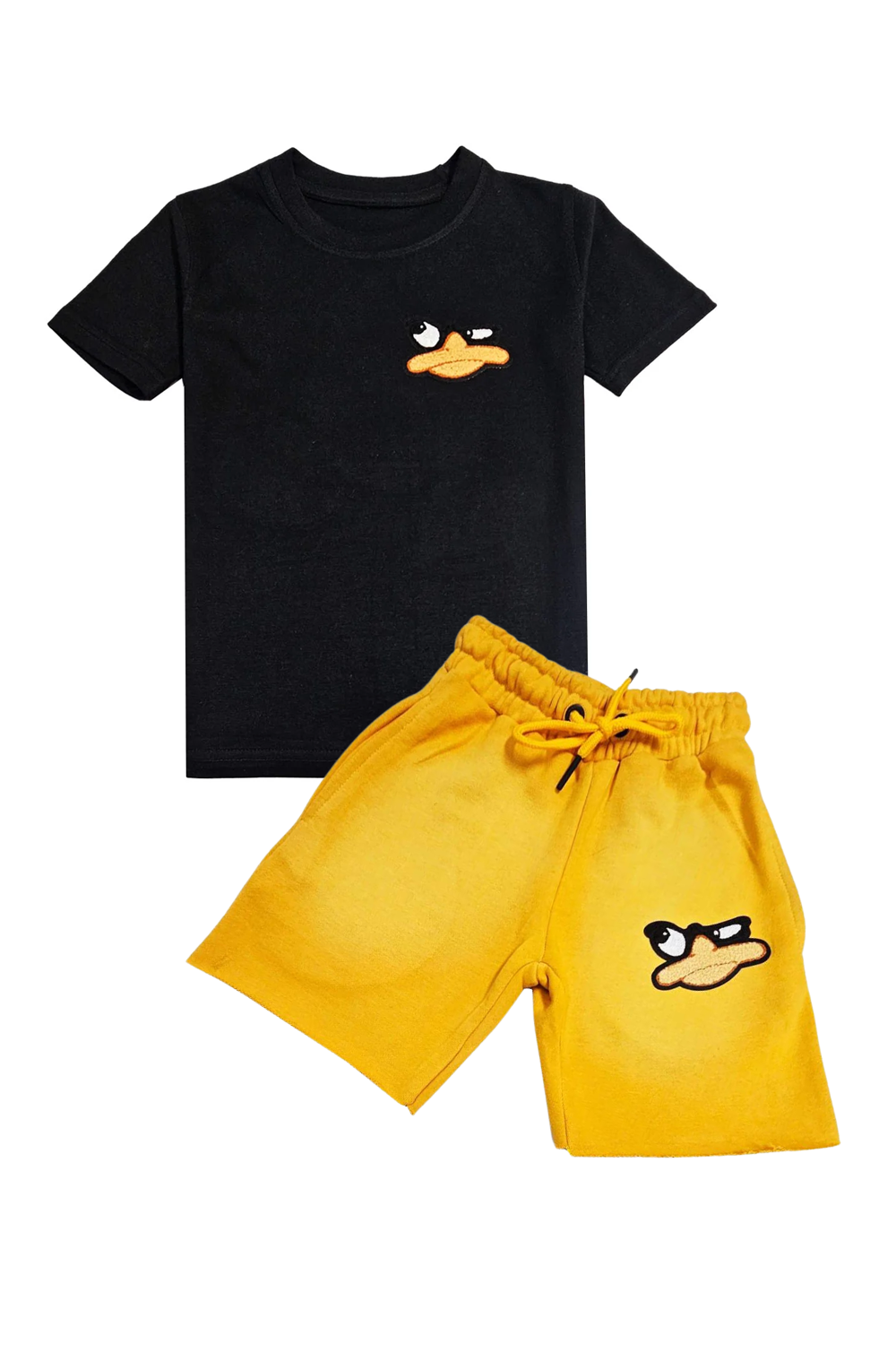 Kids Duck Chenille T-Shirt and Cotton Shorts Set