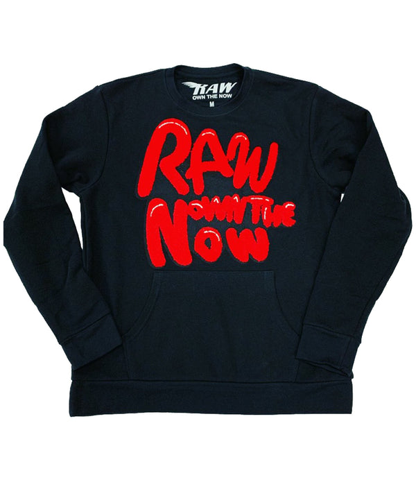 RAW Bubble Chenille Long Sleeves - Black - Rawyalty Clothing