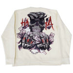 Men HATA Skull Hand Made Sequin Long Sleeves - Cream - Rawyalty Clothing