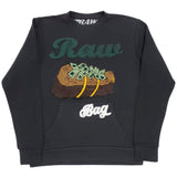 RAW Bag Chenille Long Sleeves - Black - Rawyalty Clothing