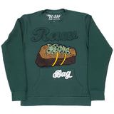 RAW Bag Chenille Long Sleeves - Forest Green - Rawyalty Clothing