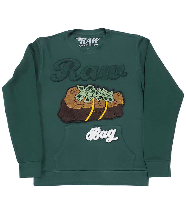 RAW Bag Chenille Long Sleeves - Forest Green - Rawyalty Clothing