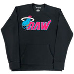Men RAW Heat Chenille Long Sleeves - Black - Rawyalty Clothing