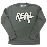 Real White Chenille Long Sleeves - Heavy Metal - Rawyalty Clothing