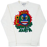 Men Save The Earth Chenille Long Sleeves - Cream - Rawyalty Clothing