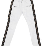 RAW Tape Gold Bling Denim Jeans - White - Rawyalty Clothing