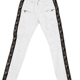 RAW Tape Gold Bling Denim Jeans - White - Rawyalty Clothing