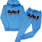 Men RAW Drip Black Chenille Hoodie and Joggers Set - Rawyalty Clothing
