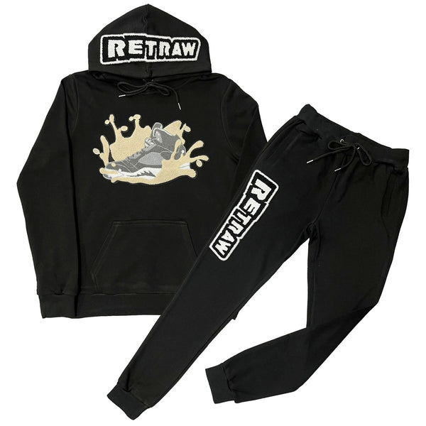 Men RETRAW Chenille Hoodie and Joggers Set - Rawyalty Clothing