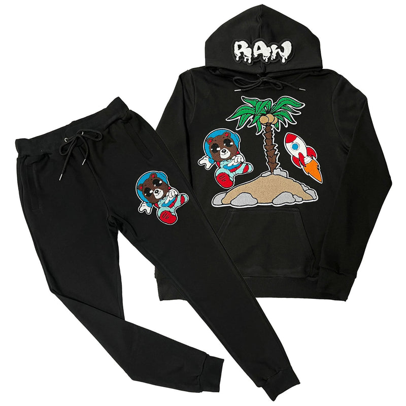 Space Teddy Chenille Hoodie and Joggers Set - Rawyalty Clothing